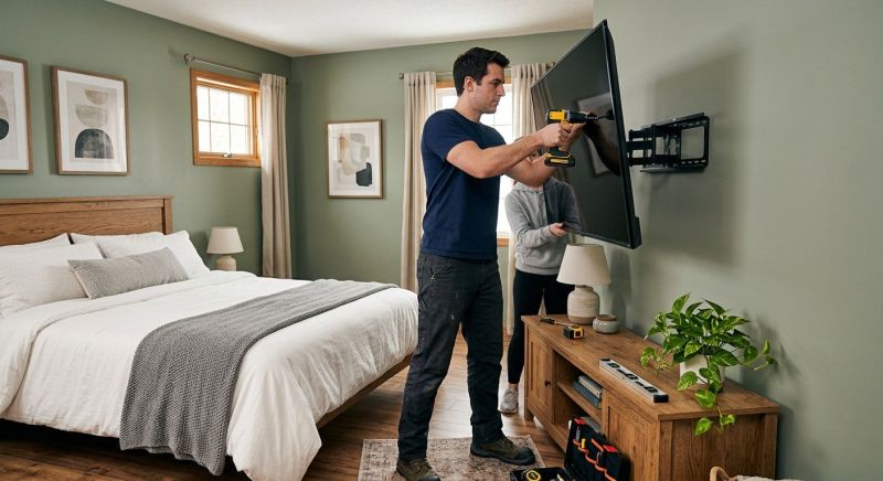 Bedroom Tv Mounting in Conroe, TX